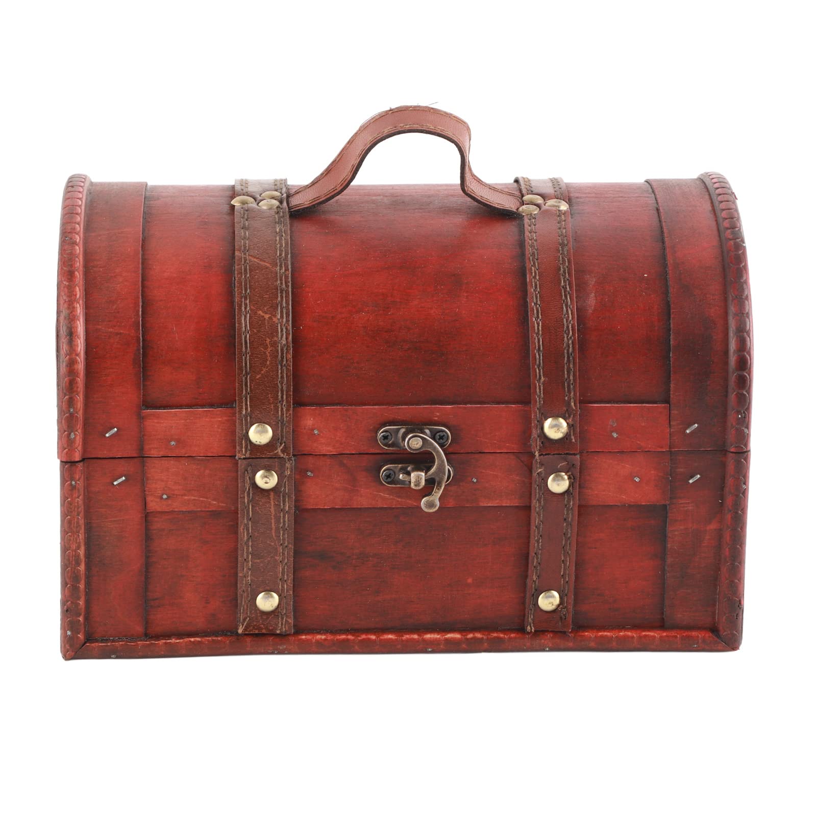 レトロな木製収納ボックスヨーロッパ、ブロンズアンティーク仕上げ、多機能ジュエリー、デスクトップの装飾とギビング用の25 16 16