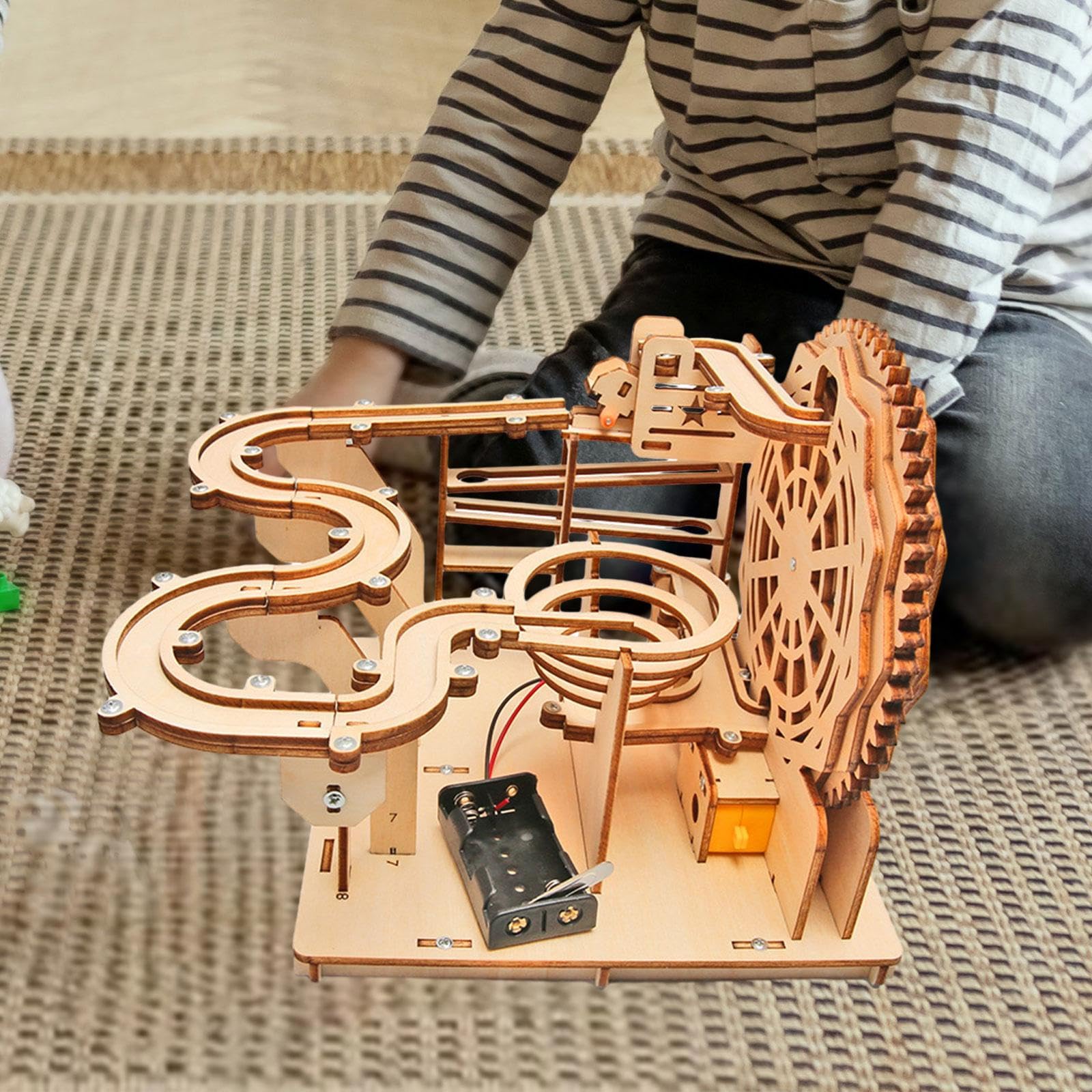 Rakuten - DIY マーブルラン 3D 木製パズル 誕生日プレゼント ホームオーナメント ホリデー用