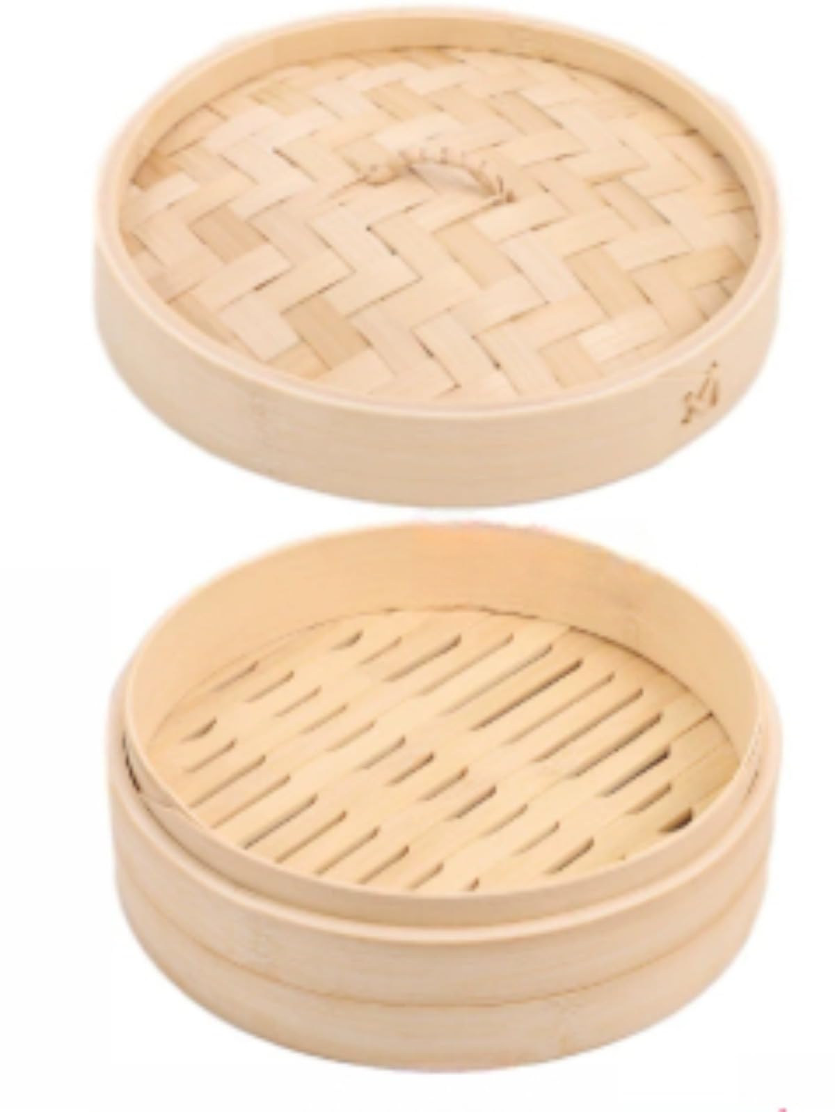 蒸篭 二段 竹蒸し器 (セイロ・付き ふた蒸し器) せいろ蒸し ヘルシ、蒸し多用途 餃子 饅頭 点心 家庭用..