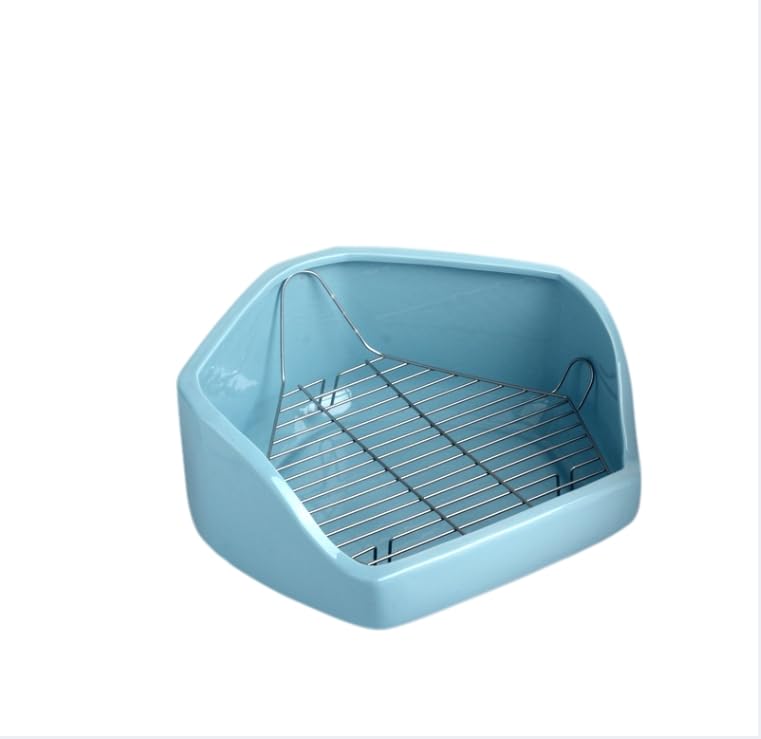 Rakuten - うさぎ トイレ おまけ 大 トイレ 箱 うさぎ トイレ トレイ 陶器 うさぎ トイレ 砂 箱 うさぎ 砂 箱 おもり うさぎ トイレ 用砂 箱 用 大 猫 バニー トイレ ボックス (ブルー)
