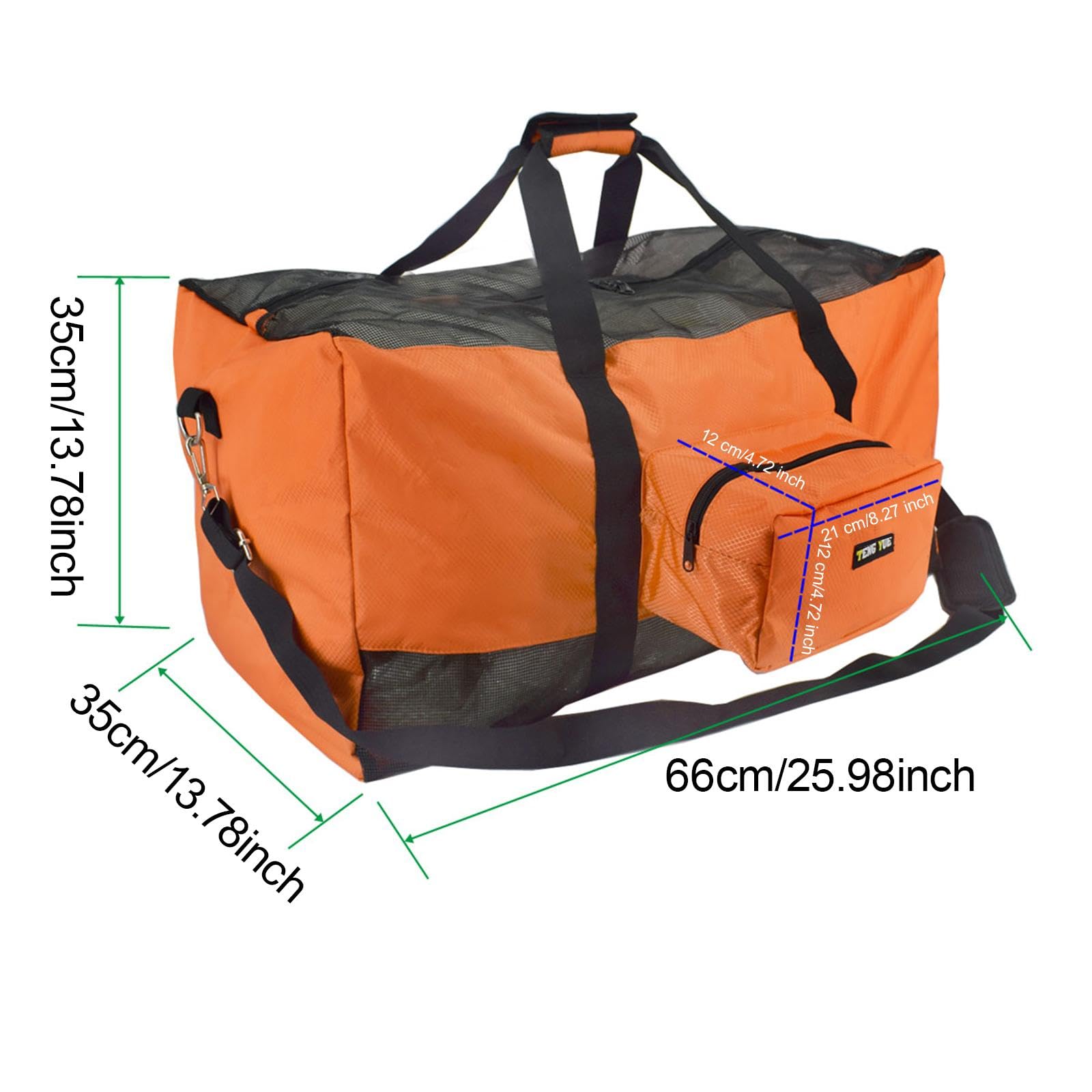 スキューバダイビング用ショルダーバッグ ビーチ用ダッフルバッグ 旅行必需品 水泳器具 26x13.7x13.8インチ 通気性 utaric-10031070 utaric サンプル画像2