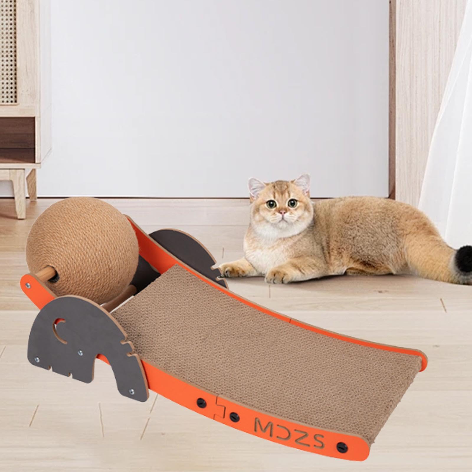 Rakuten - 猫用爪とぎパッド、サイザルボール付き子猫用爪とぎソファ、ペット用爪とぎスタンド、室内猫用爪とぎボード