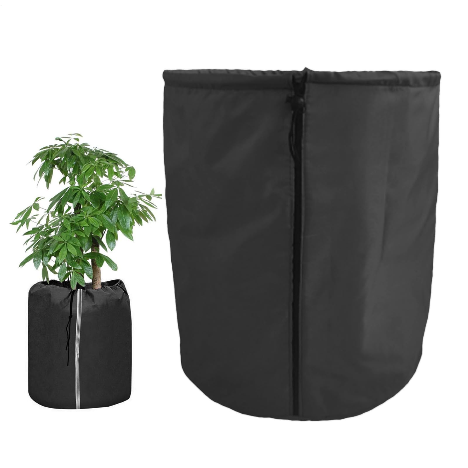 乐天商城 - 植物霜よけカバー、植木鉢保護バッグ、巾着とジッパー付きサーマルポットプロテクター、屋外植物の霜よけ