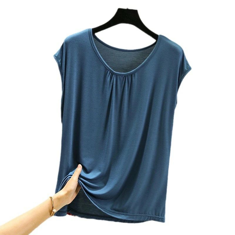 乐天商城 - レディース トップス 半袖Tシャツ 大きいサイズ ゆったり インナー 重ね着用 薄手 無地 シンプル カジュアル 春夏用 ルームウェア お出かけにもぴったり 体型カバー ゆるシルエット おしゃれ
