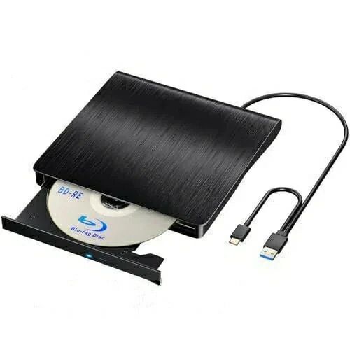 ブルーレイドライブ外付け USB3.0 BDプレイヤー再生読み書 対応外付け CD/DVD/BD-ROM 薄型ポータブルBD Windows7-11/