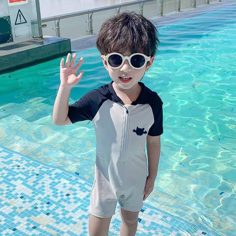 送料無料 キッズ 男の子 水着 オールインワン キッズ 子供水着 男の子 半袖 ロンパ...
