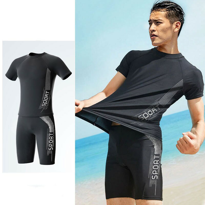 送料無料 水着 メンズ セット フィットネス 体型カバー 水着 上下セット 男 レギンス ショートパンツ 2点セット 競泳 競泳水着 練習用 フィットネス水着 トランクス みずぎ スイムウェア 楽天海外通販