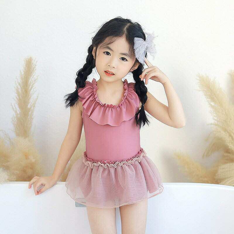 送料無料 90~140cm 子供水着 水着 女の子 可愛い ガール ワンピース キャップ付き ラッシュガード キッズ 子ども用 スクール水着 みずぎ ベビー水着 楽天海外通販
