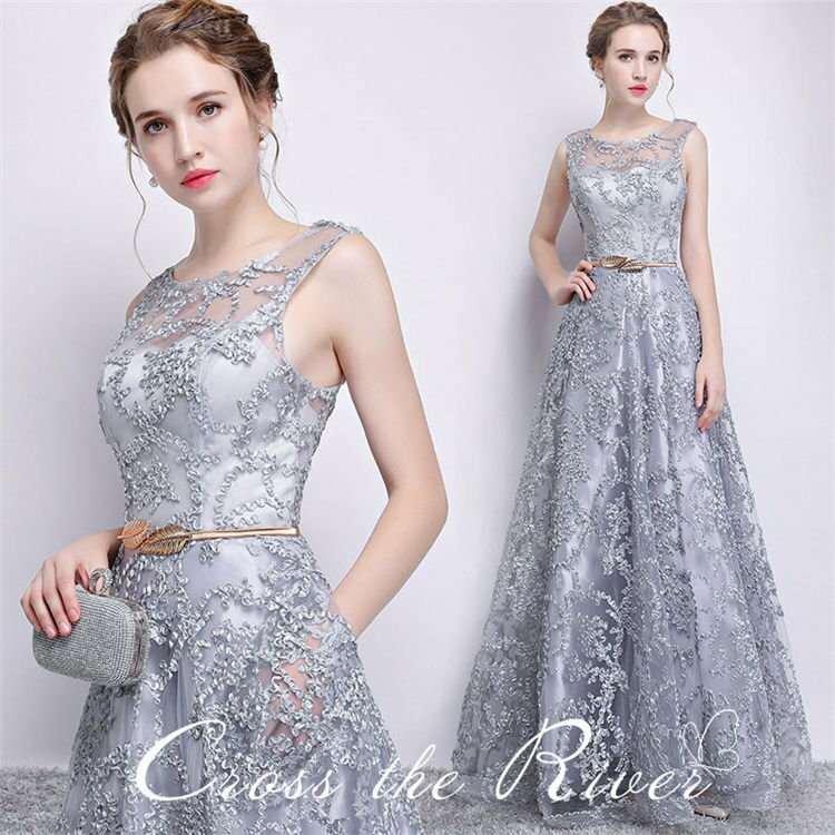 パーティードレス 韓国 ドレス 大人 ピアノ発表会 ドレス 中学生 高校生 ロングドレス 演奏会ドレス イブニングドレス カクテルドレス マキシ丈 結婚式ドレス 刺繍 花柄レース 袖なし aライン 合唱 披露宴 演奏会 お呼ばれ フォーマル 謝恩会 二次会 忘年会 大きいサイズ(4)