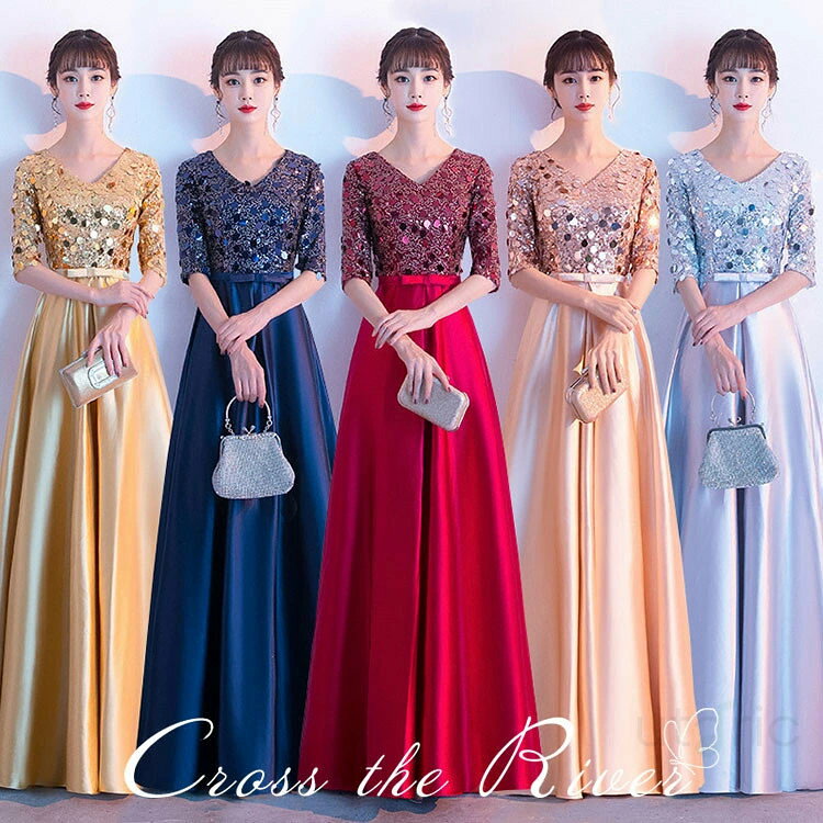 ロングドレス演奏会ドレス大人ピアノ...