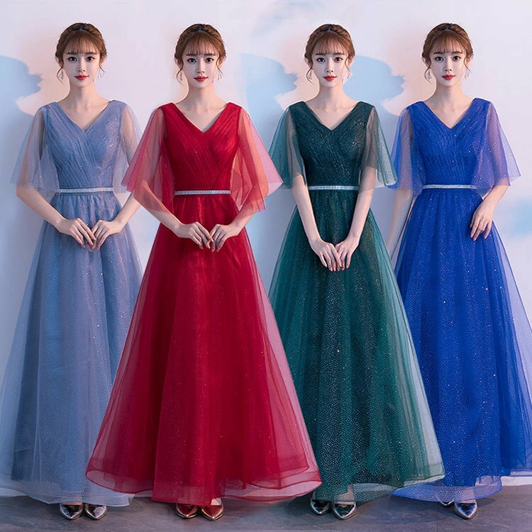 ピアノ 発表会 ドレス 中学生ピアノ 発表会 ドレス 高校生 パーティードレス 大きいサイズ 袖あり 大人 ピアノ発表会 結婚式 ドレス 大..