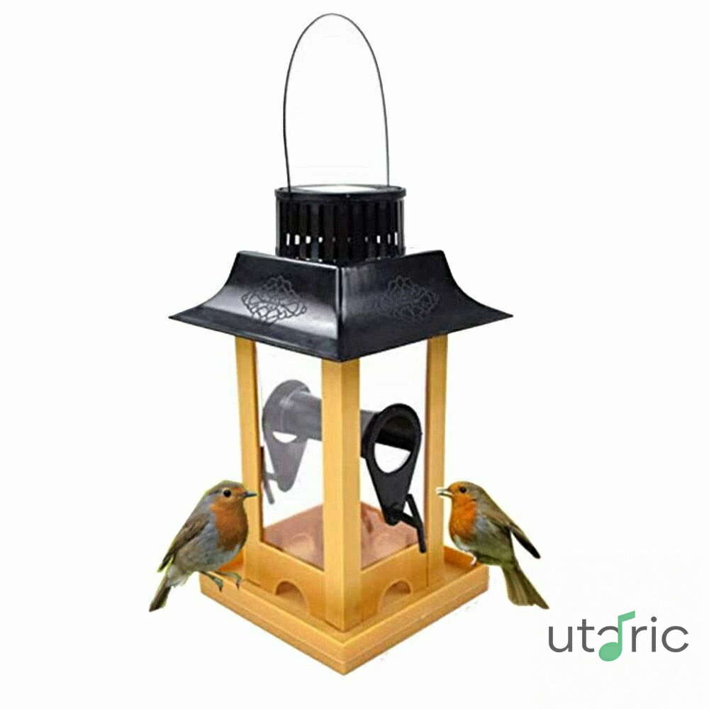 鳥の餌箱 屋外バルコニーフックバードフィーダーシードフィーダ 生鮮食品を提供する (色 : Multi-colored Size : Free size)