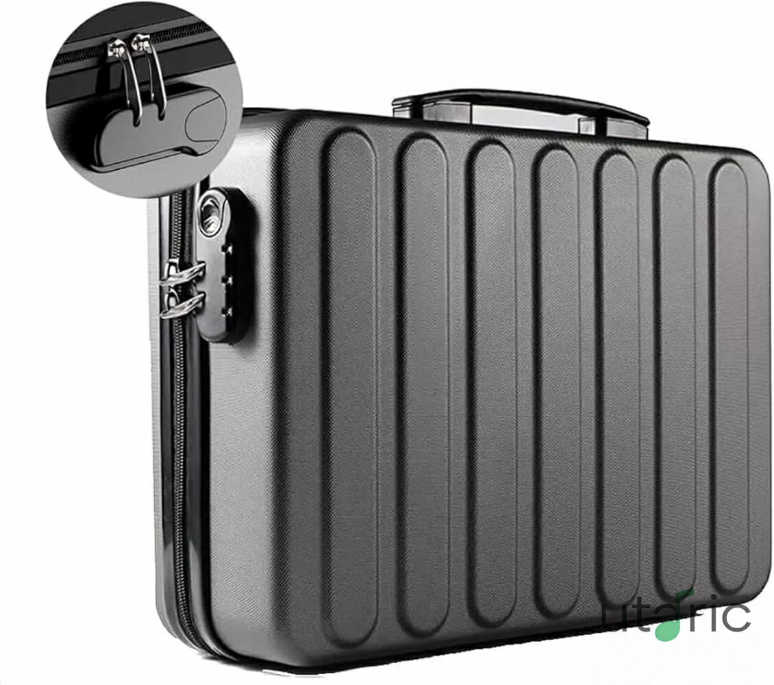 クラス収納バッグ耐火バッグ二重式パスワードロック金庫貴重品書類保管箱パスポートフォルダ現金収納箱防水 (ダークグレー)