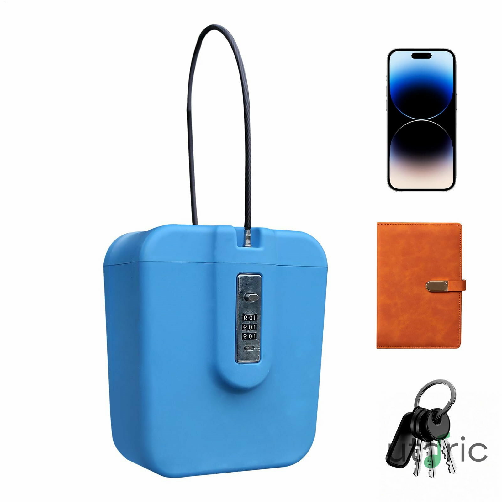 ポータブル ビーチロックボックス - 防水 キャッシュボックス 防犯 コンビネーション ロック ボックス ホテル ホーム 寮 車 パスポート ジュエリー プール 貴重品保護用(3.0)