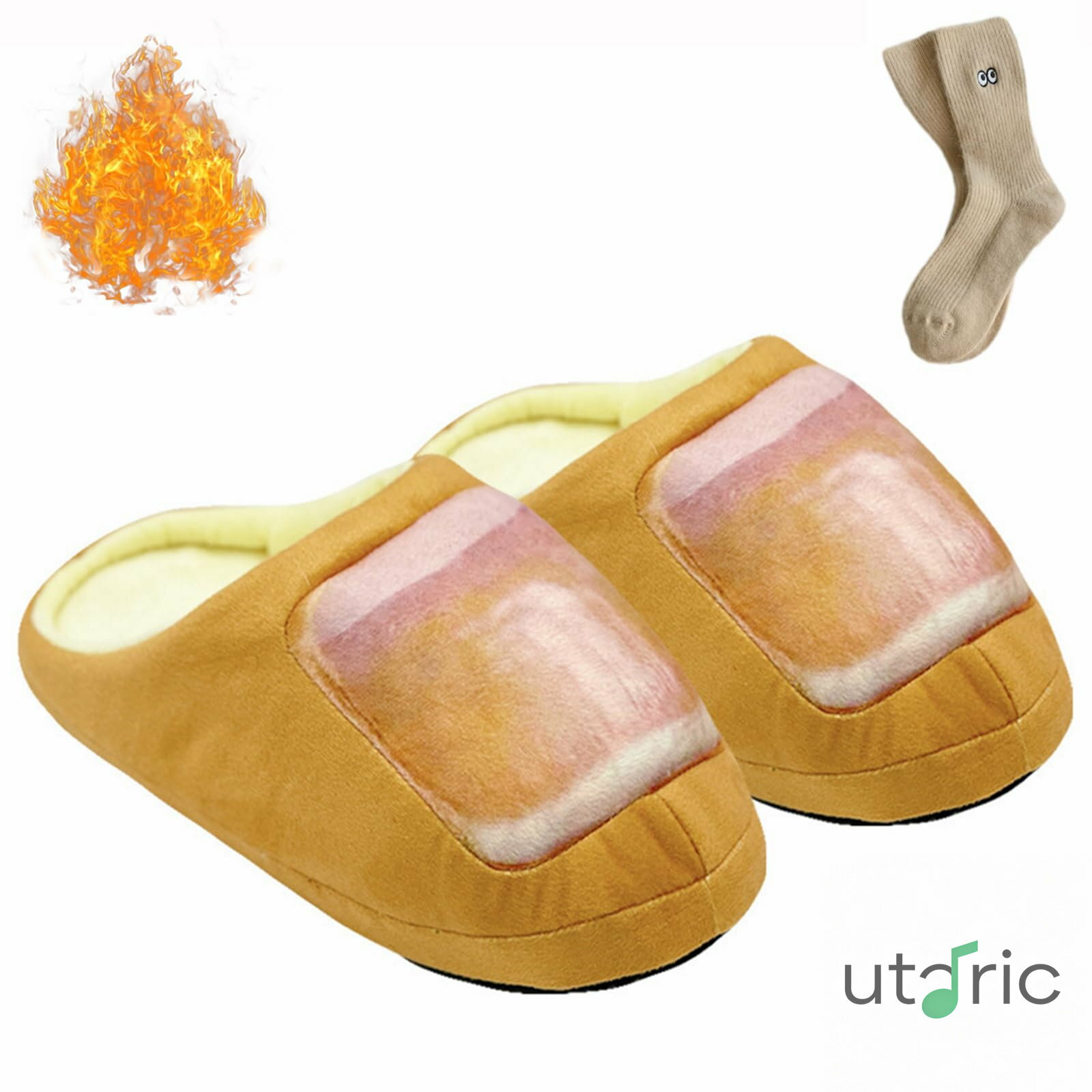 ビッグトゥスリッパ、冬用ウォームふわふわジャイアントトゥネイルスリッパ、ファニーファジーワイドトゥボックスクローズドワントゥスライドレディースメンズ。