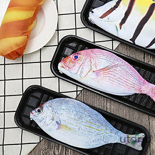 ペンケース ペンポーチ 筆入れ 面白い 魚 鯉 筆箱 ペンボックス 収納ポーチ かわいい おしゃれ 女の子 男の子 23 * 7.8cm (青)