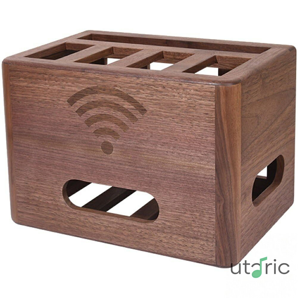 木製 ケーブル管理ボックス 2層 ケーブル整理ボックス ワイヤー収納ボックス 電源タップ オーガナイザ..