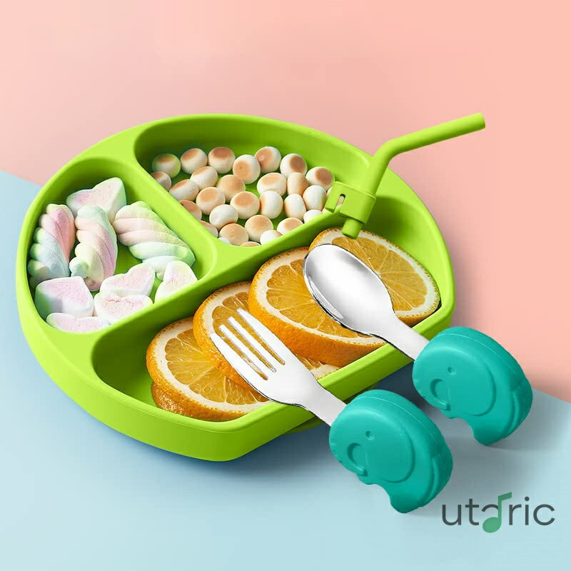 ベビー用食器 幼児用スプーンフォーク ステンレス ABS 収納ボックス付き 赤ちゃん 子供 初めての離乳食..