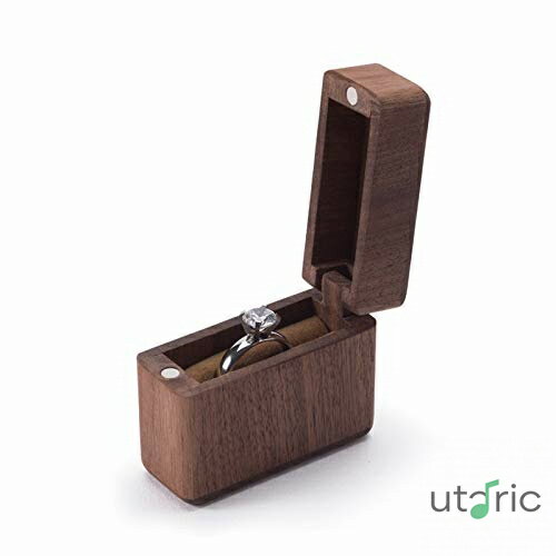 [] 指輪ケース 結婚指輪 アクセサリーケース ミニジュエリーボックス ピアス ジュエリー リングボックス 収納ボックス ポータブル 純木 旅行 記念日プレゼント 結婚指輪 婚約 提案 新年 感謝祭