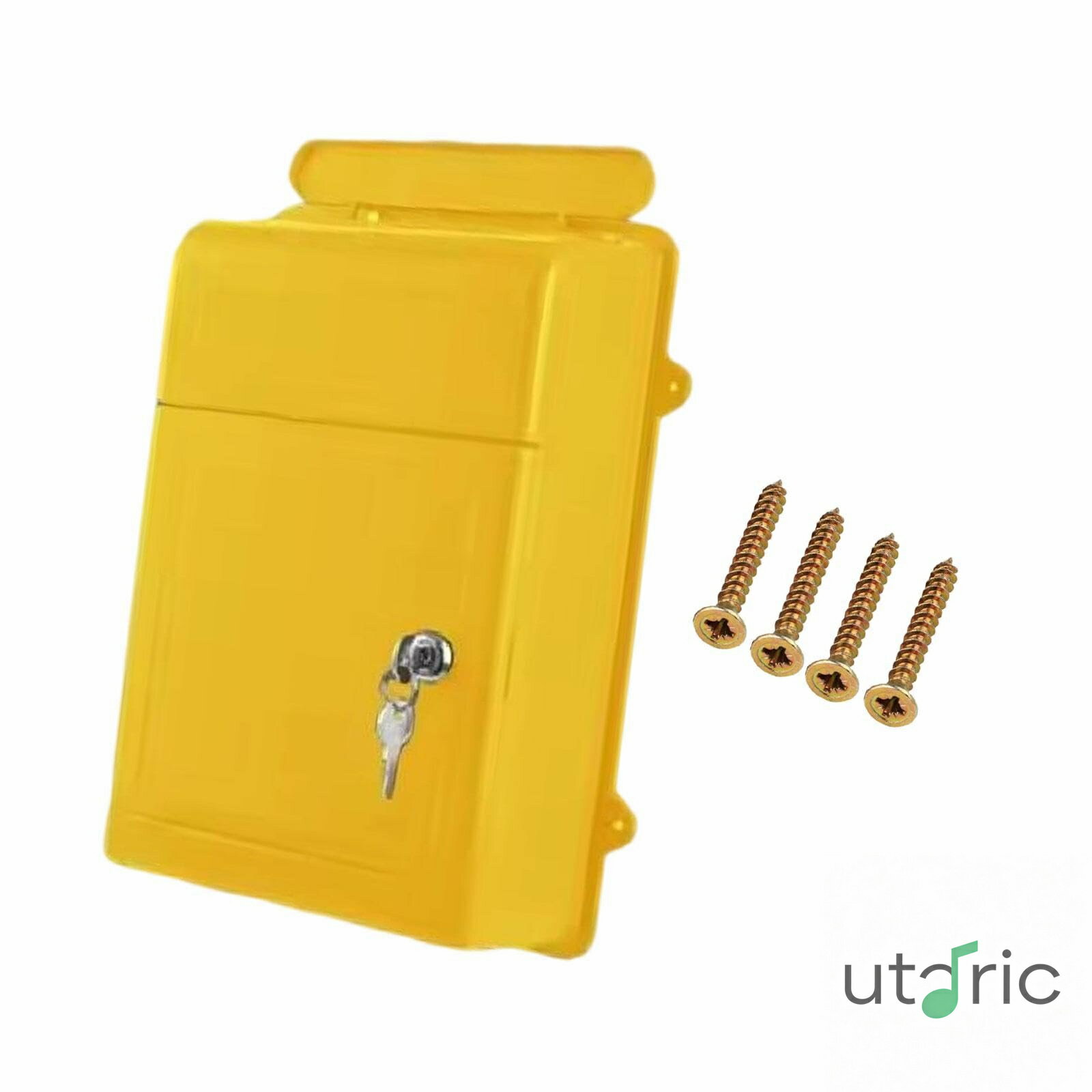 Rakuten - 壁掛け式メールボックス ロック式メールボックス 防水 広口 屋外用 家屋用 郵便受け 提案ボックス カード 手紙 学校 白