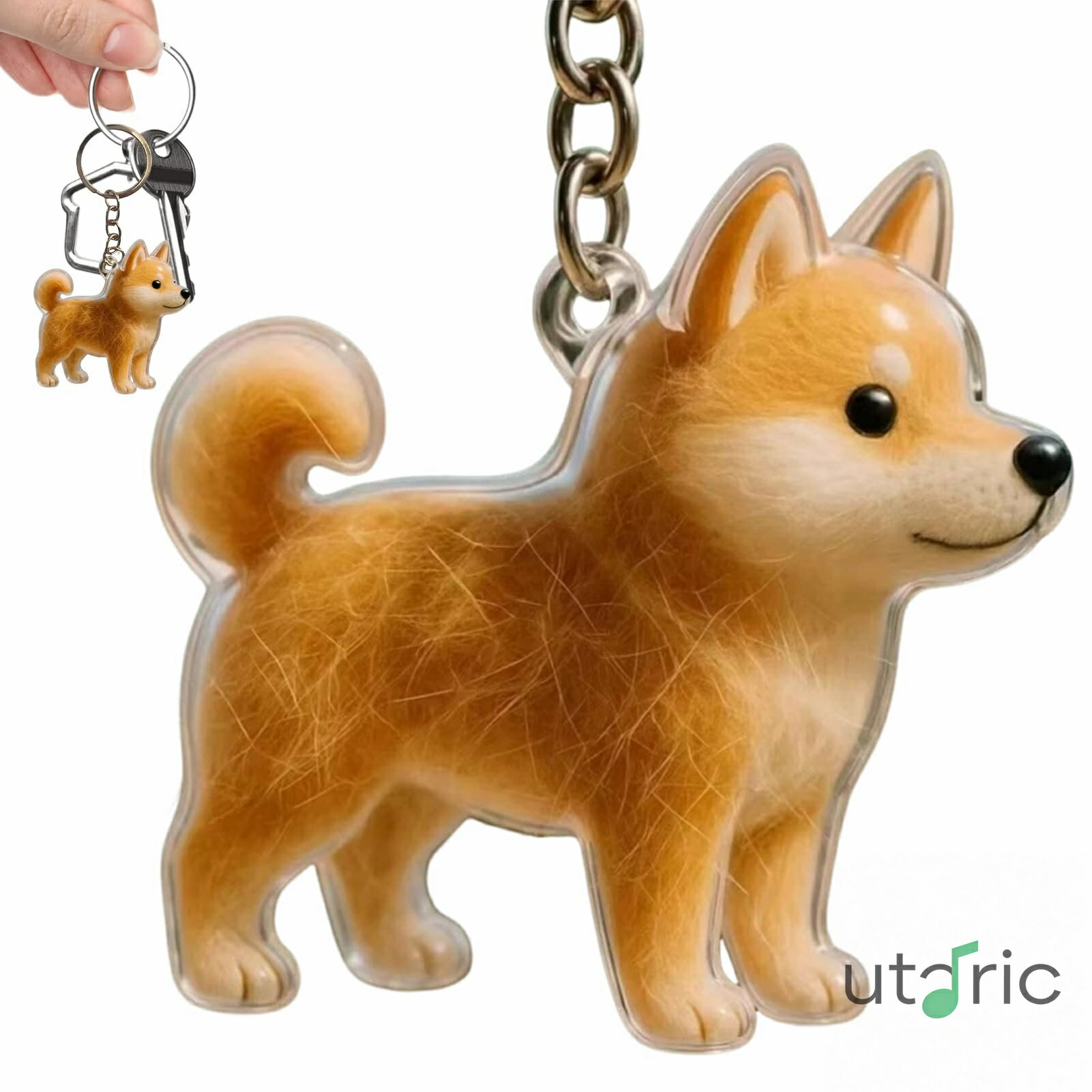 애완 동물 메모리얼 키 홀더 추억의 모발 수납 | 매력 ​​수납 박스 펜던트 스토리지 남녀 겸용 가방 · 지갑 대응 여행 · 일상용