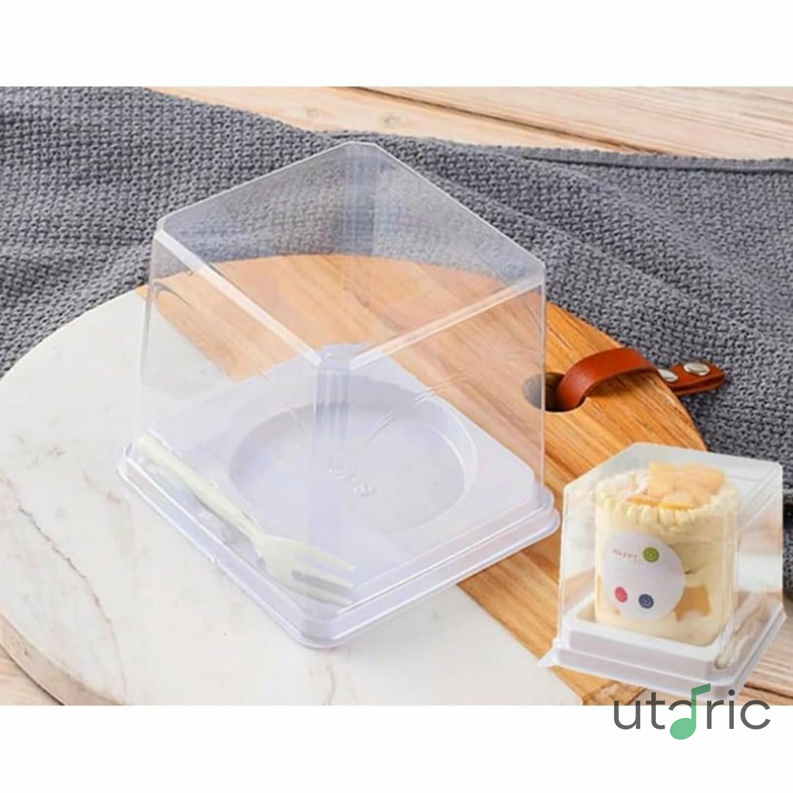 50/100個 ミニケーキボックス 使い捨てケーキボックス ケーキケース ケーキ箱 お菓子箱 月餅箱 ケーキ..