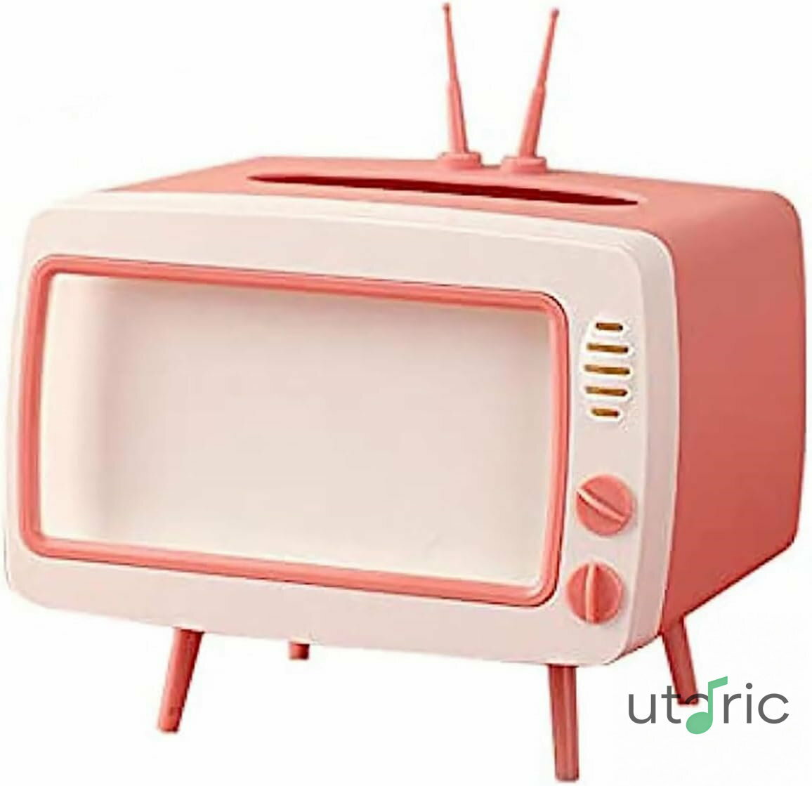 ティッシュケース テレビ型ティッシュボックス スマホスタンド 高級仕様 多機能 ティッシュペーパーケ..