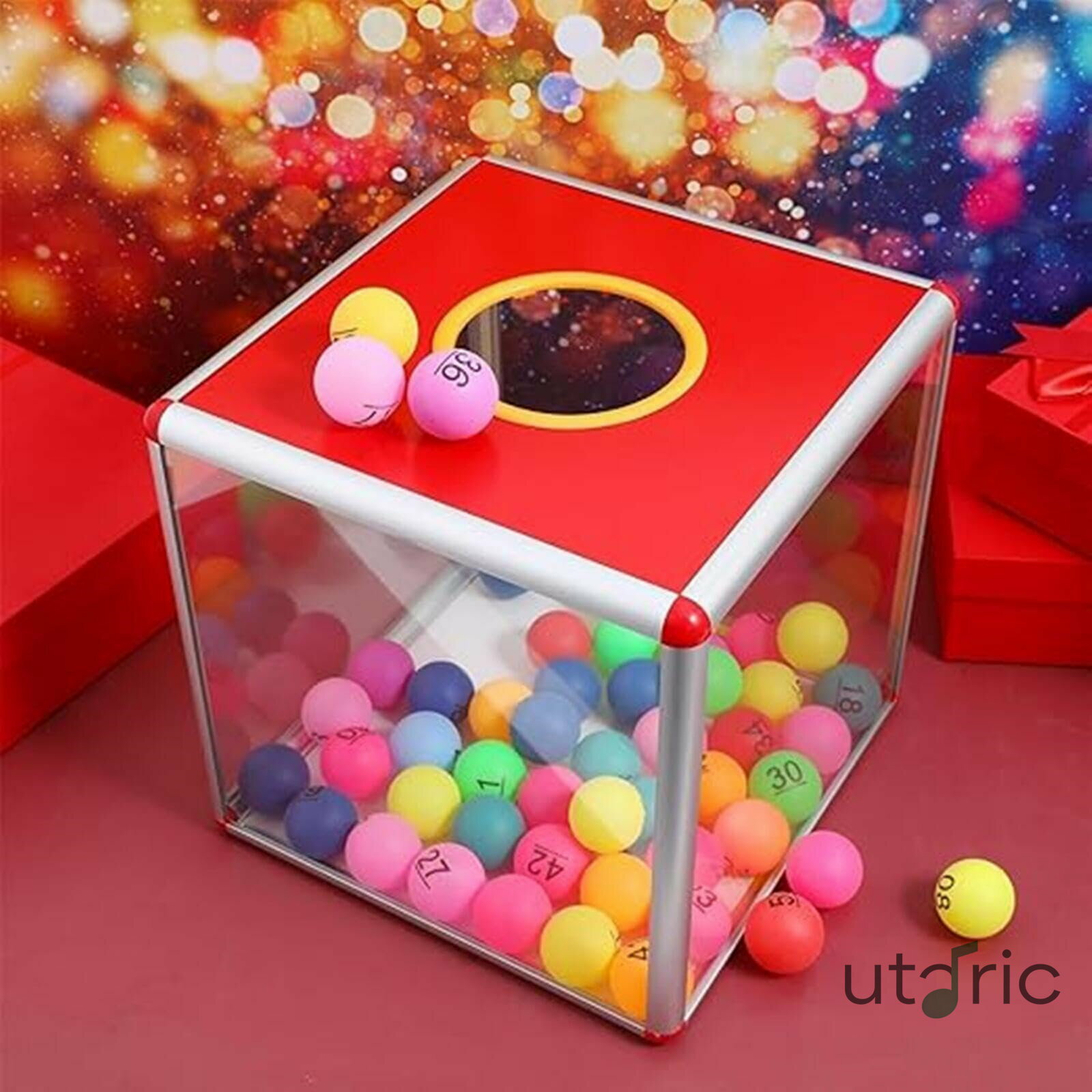 抽選箱 応募箱 くじ引き箱 アクリル 大容量25 cm/30 cm/40 cm/透明 抽選ボックス募金箱 福引 夏祭り 縁日 イベント パーティー 新年会 二次会 抽選会 お祭り 文化祭 学園祭 ハロウィン (25CM 透過性)