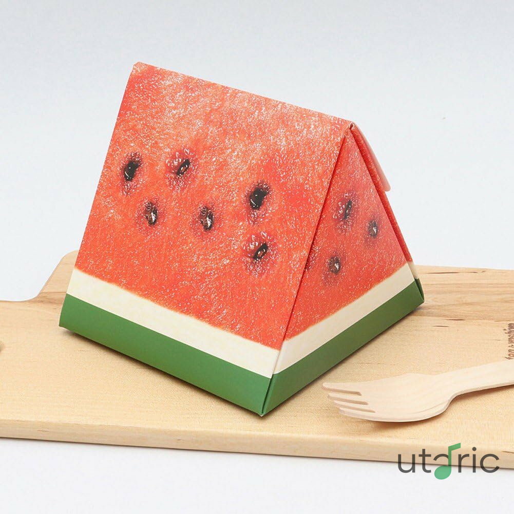 スイカの形 記念品ボックス ギフトボックス キャンデー箱 キャンディボックス 結婚式 パーティー用 ギフト用 三角形 10個