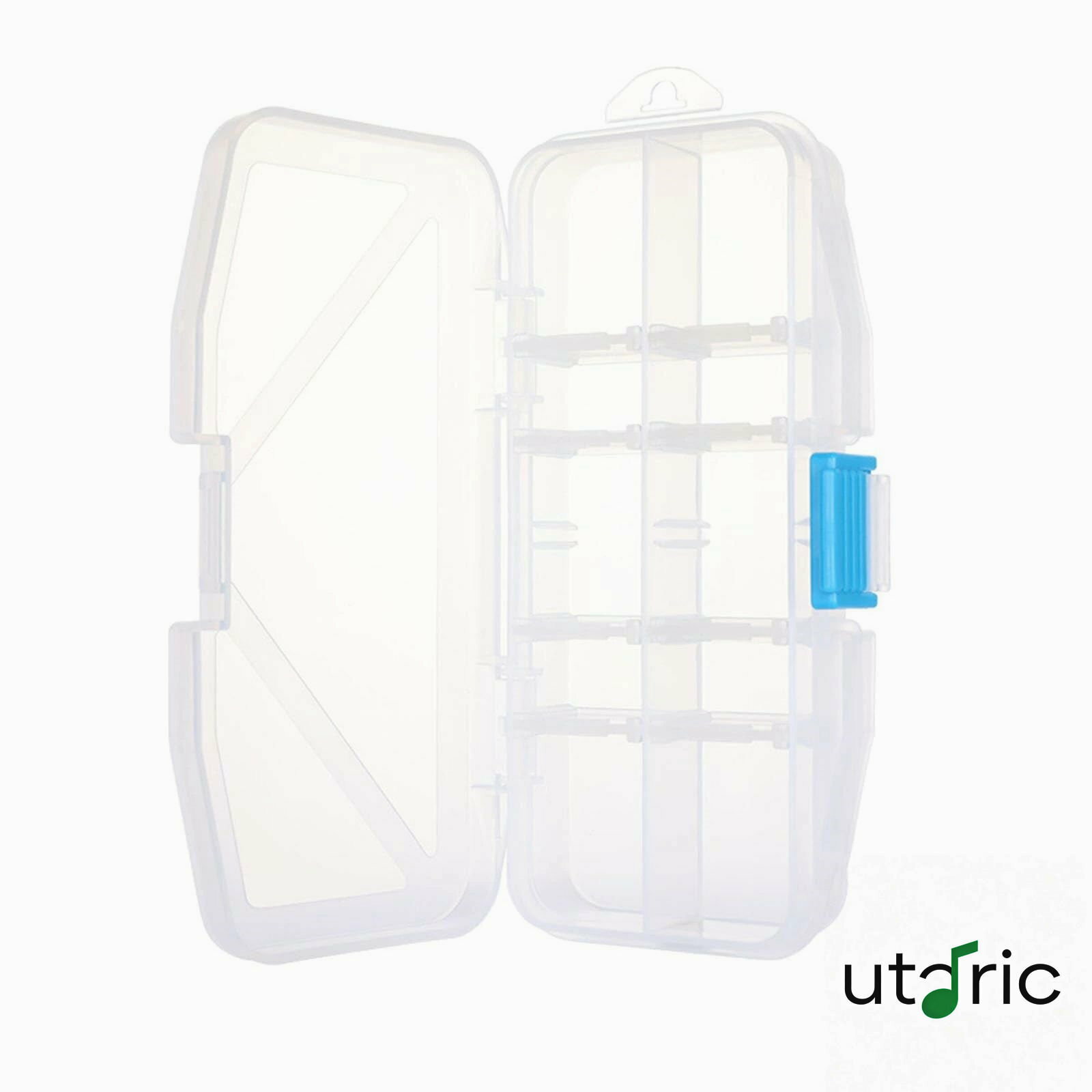 Rakuten - 釣り道具 透明な釣りツールボックス区画化された収納ボックス釣具アクセサリー偽餌ボックススパンコールボックス 釣具(14.5x10.2x2.3cm)