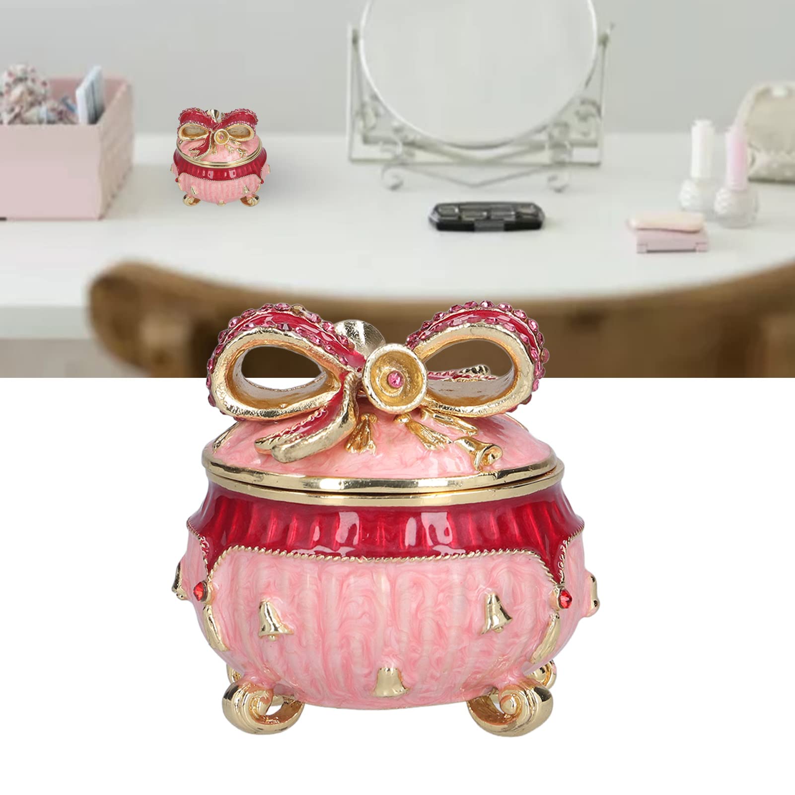 ジュエリー収納ボックス 美しい外観 明るい色 ミニジュエリー収納ボックス 装飾 ギフト ドレッシング テーブル 本棚