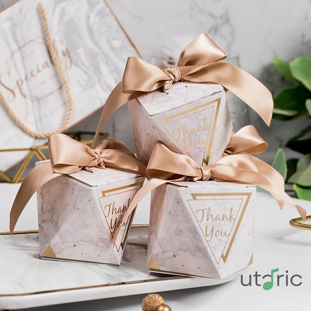 Rakuten - ギフトボックス 20個セット ラッピング 袋 リボン付き お菓子 包装用 ウェディング 結婚式 感謝 お返し プレゼント