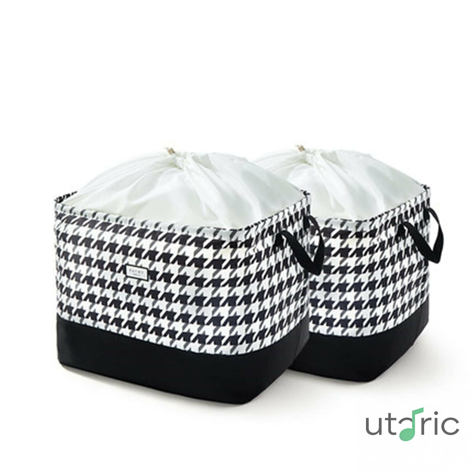 収納かご 布貯蔵箱家庭用収納バッグ仕上げ衣類バンドルマウス服ワードローブキルト収納バッグ 収納バスケット(Black 2pcs)