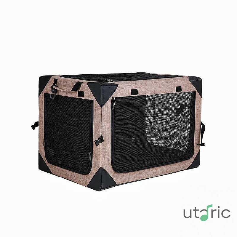 Rakuten - 折り畳み式 多機能 ペットキャリー 多頭 猫 犬 大型犬 中型犬 小型犬 ペットキャリー車用 ケース ドライブボックス 折りたたみ ソフトクレート ポータブルケージ ペットハウス ソフトクレート ケージ 車載 アウトドア 緊急避難 (S ブラック)