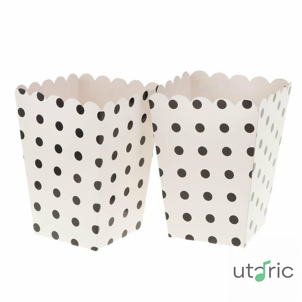 乐天商城 - ファミリーシネマナイト、劇場、、パーティーの記念品用の12個の水玉ポップコーンボックスコンテナ