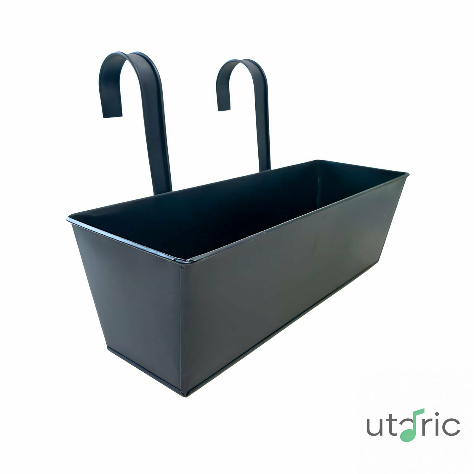 【バルコニープランターBOX】可動式金属ラック 手すり対応4.9インチ 室内室外両用 おしゃれ園芸 野菜栽培/観葉植物用 コンパクト収納 簡単着脱式（リビング・ホテル・店舗装飾）