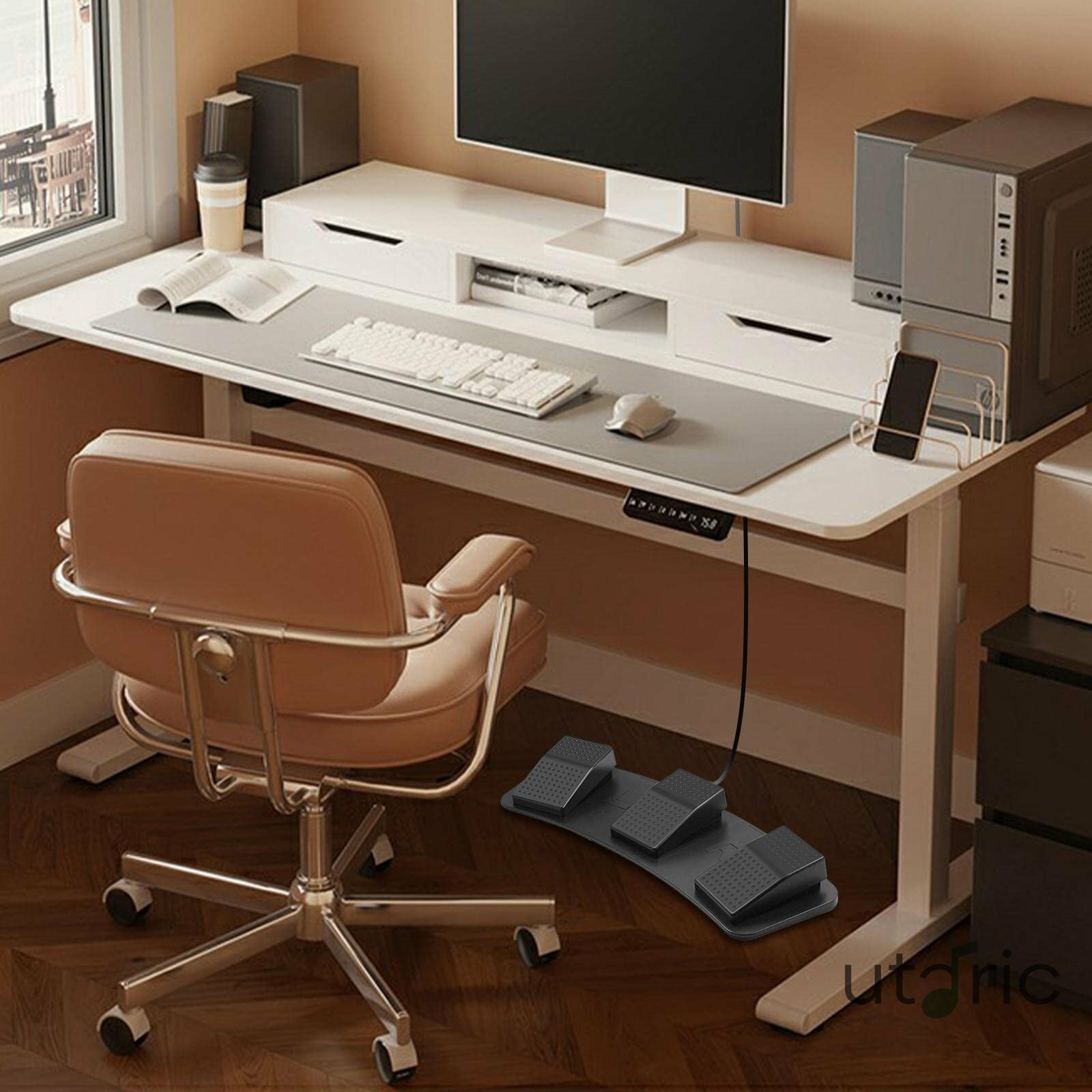 アップグレードされたUSBトリプルフットペダル3キーゲームコントロールスイッチコントロールキーボードPCラップトップマウスキーボード用