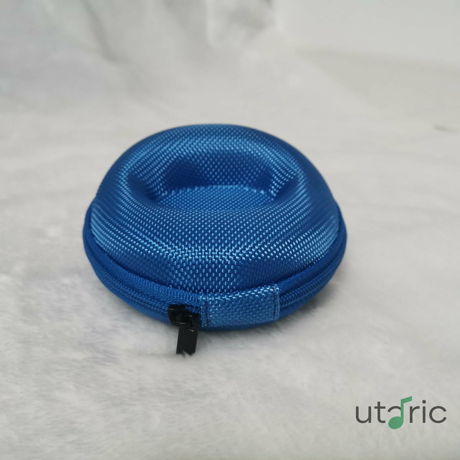 腕時計トラベルケース ポータブル シングルウォッチボックス ジッパー付き 50までのすべての腕時計とスマートウォッチに対応 ブルー