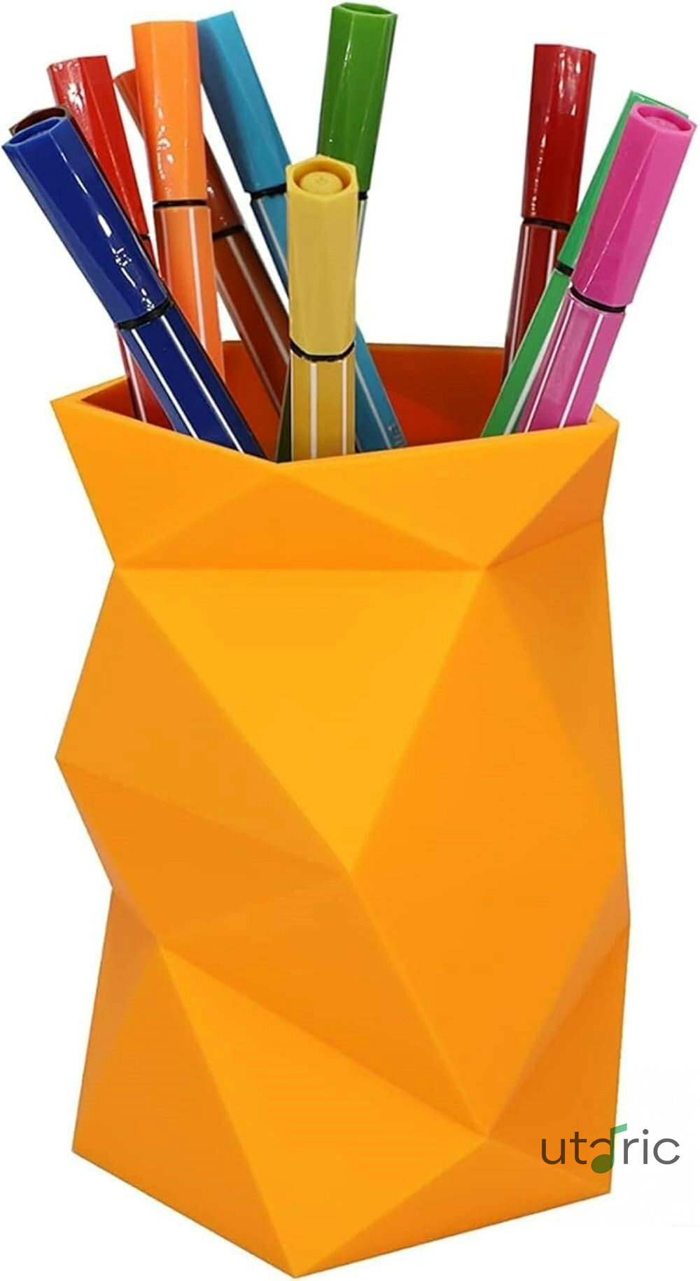 Rakuten - クリエイティブでファッショナブルなペンホルダー、デザインシリコンペンホルダー、学校の最初の学期の学生文具、事務用品、デスクトップ収納ボックス、ビジネスギフト (オレンジ色) [並行輸入品]