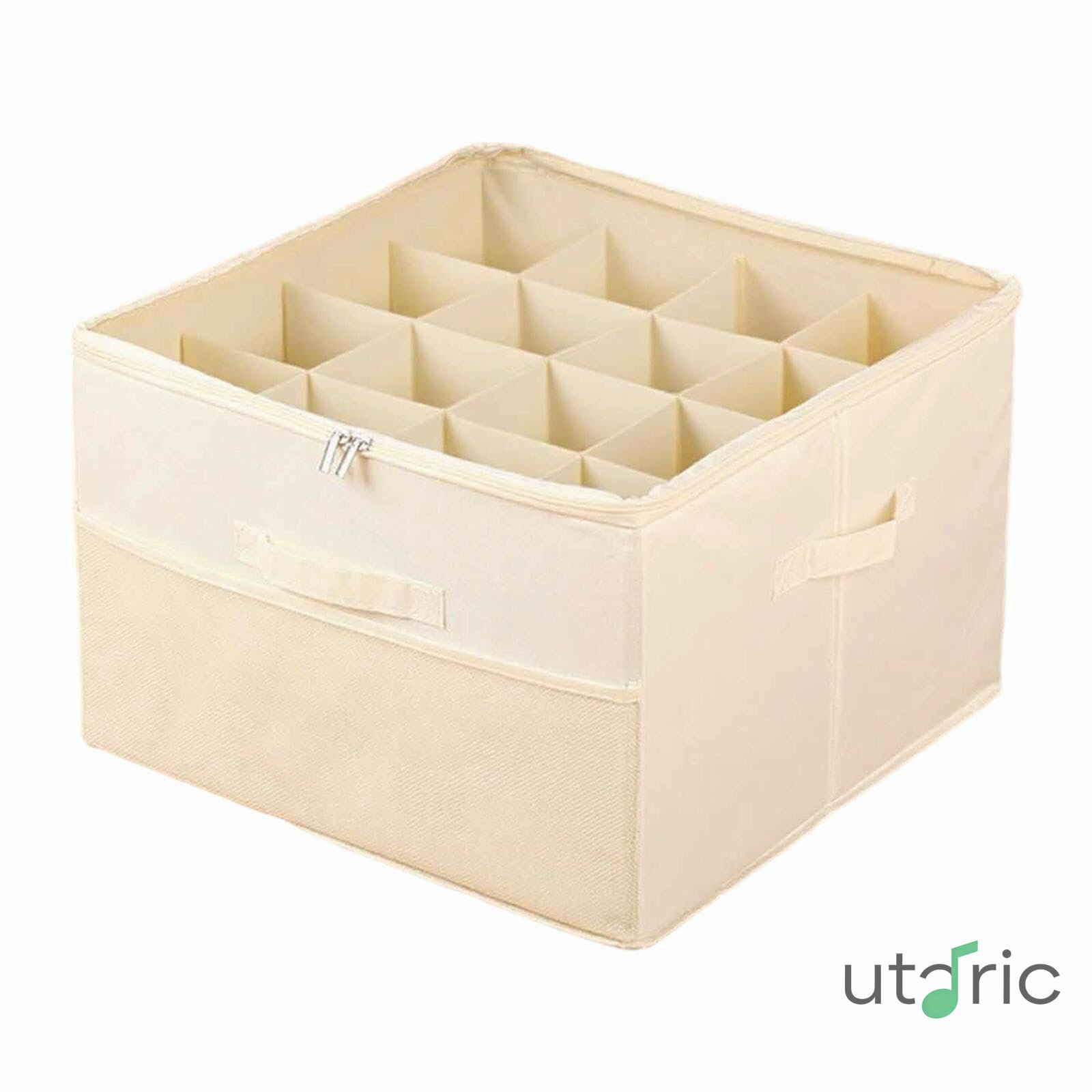 [] シューズオーガナイザー シューズボックス コンテナ ポータブル 折りたたみ ハンドル付き 透明蓋付き フラットシューズ サンダル ワードローブ ホーム用 ベージュ