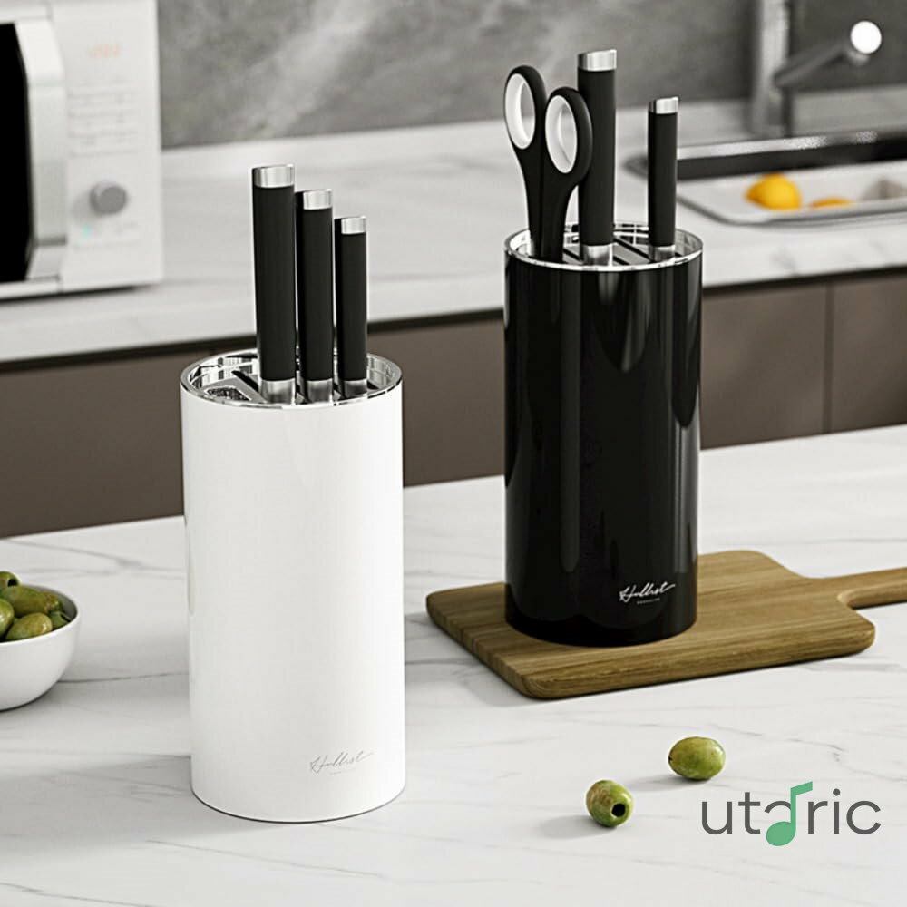 キッチンナイフラック家庭用プラスチックナイフラックデスクトップ多機能ナイフはさみ収納ボックスナイ..