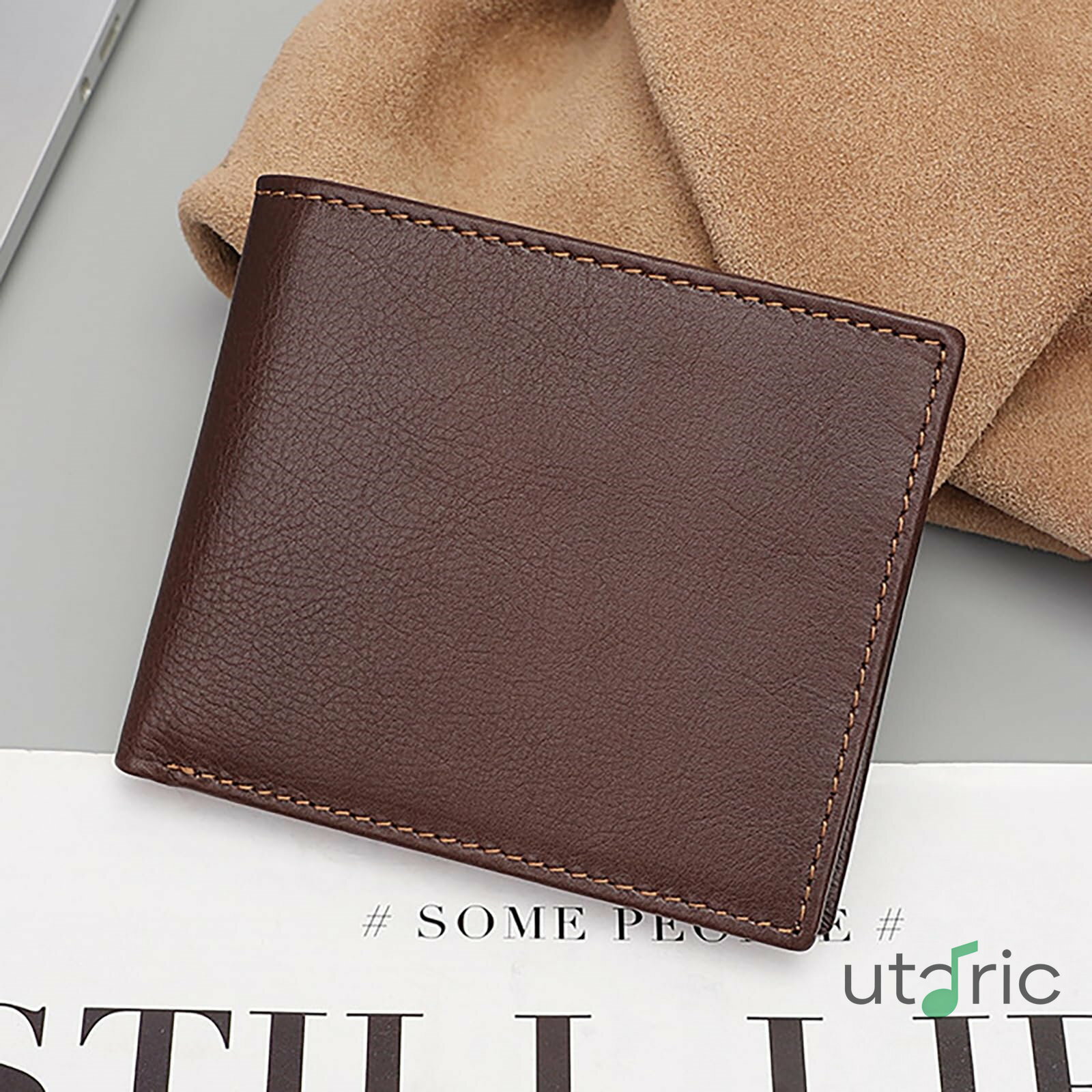 [] 財布 メンズ 二つ折り財布 本革 革製コースター付き 札入れ 多収納 コンパクト スリム 牛革 ボックス型 小銭入れ 通勤 ビジネス ブラック