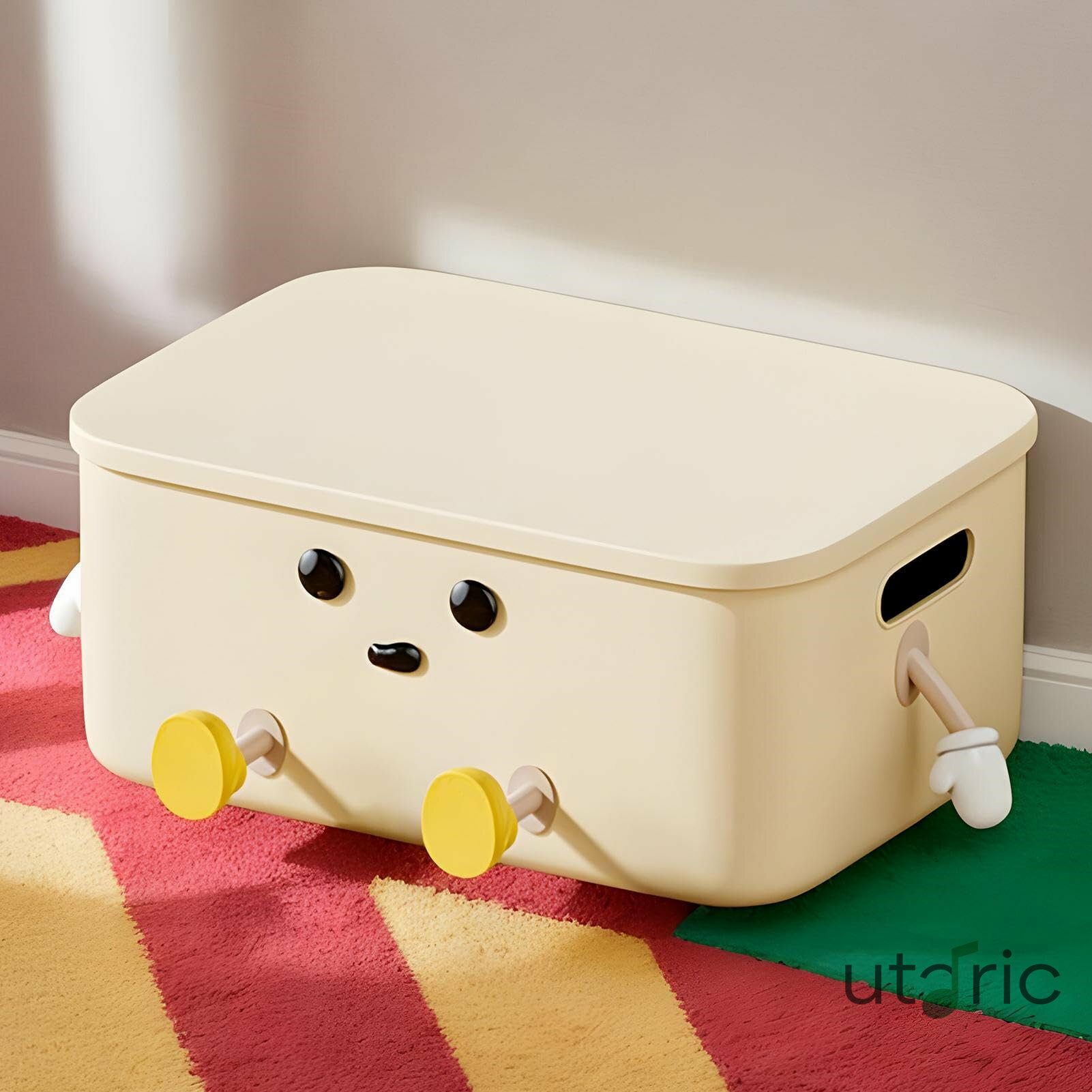 蓋付きデコレーション収納ボックス - おもちゃやおやつ用の子供用収納箱 | 衣類、バスルーム、キッチン、クローゼット、パントリー、食品、家庭用品に適した軽量でかわいいコンテナ
