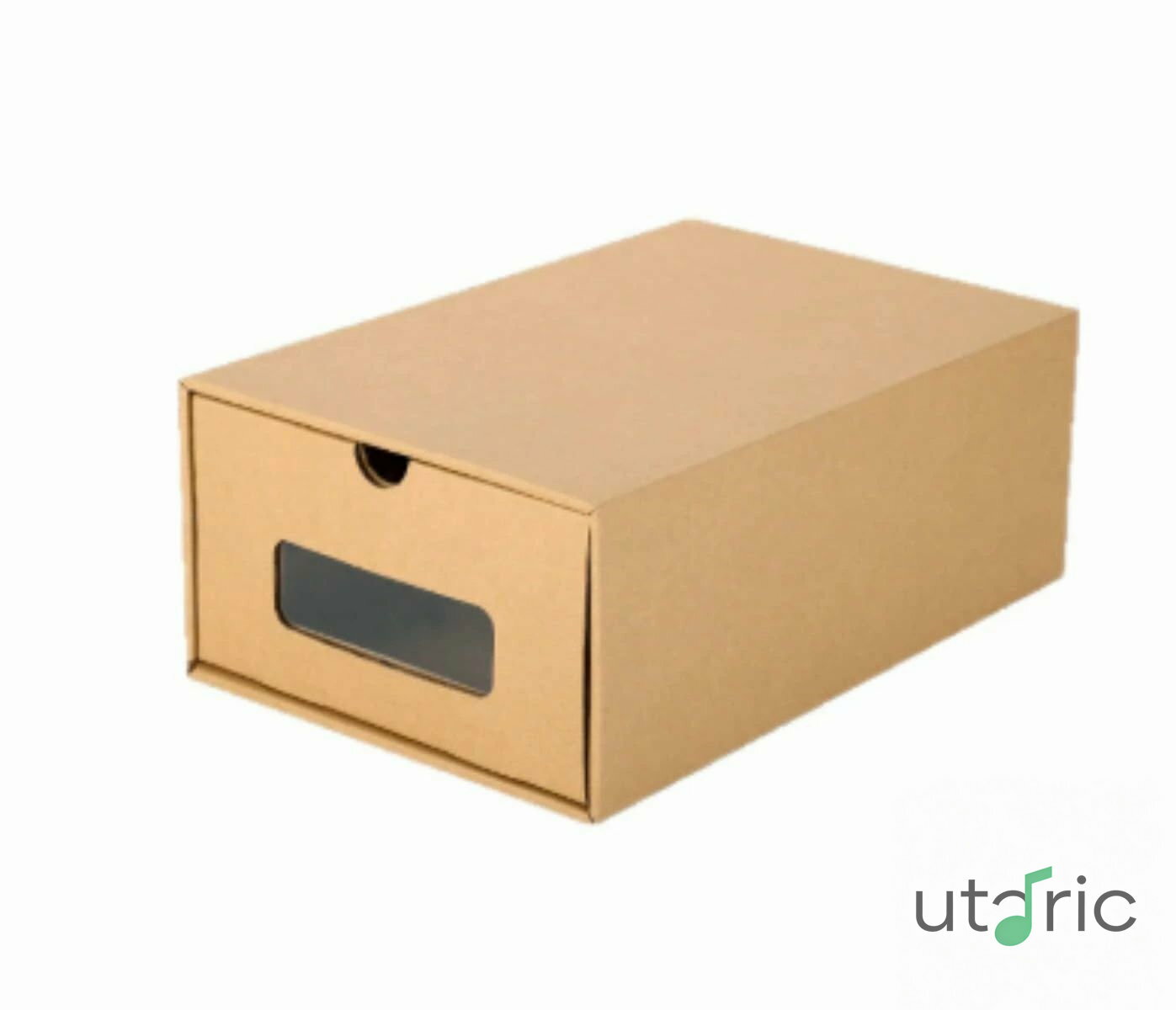 シューズボックス ダンボール製 靴箱 紙製 段ボール 下駄箱 窓付き 引き出し スニーカー ロングブーツ ..