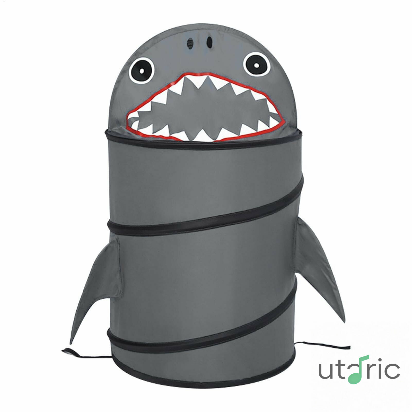 ぬいぐるみ人形収納バケツ - シャークデザインのぬいぐるみ収納バケツ | プレイルームオーガナイザー、..