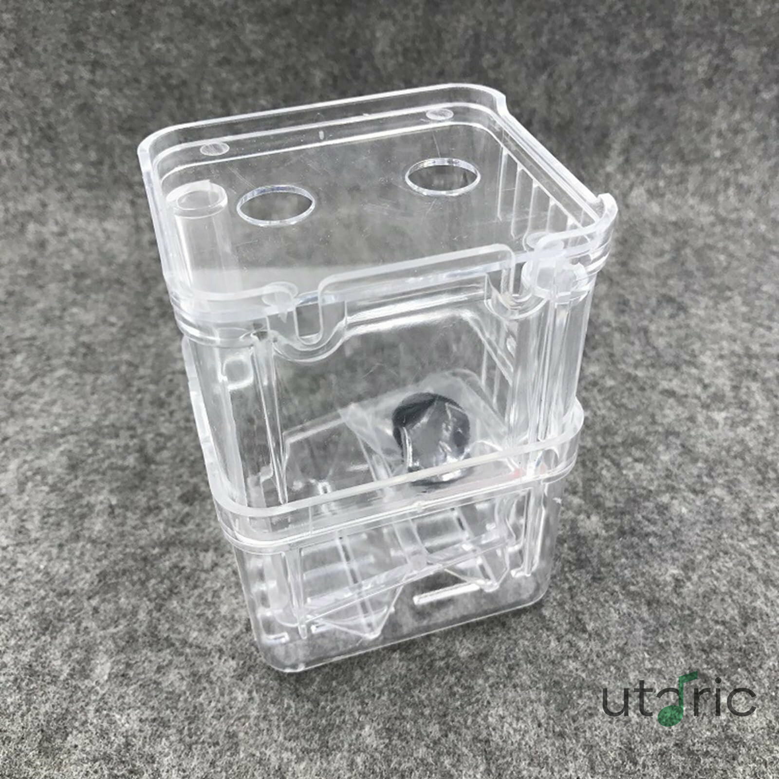 安全な魚のための二重コンパートメント付き2PCS水槽繁殖箱吸引カップ分離コンテナ水族館インキュベーターコンテナ(3)