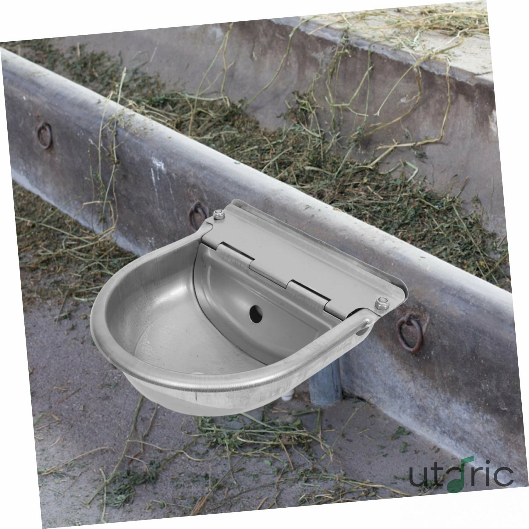 Rakuten - 自動水飲み場 自動羊フィーダー 大型犬用ウォーターディスペンサー ベベデロス・パラ・ガリナス 馬の餌箱 ヤギのフィーダー 自動水槽 ステンレス鋼 Silver