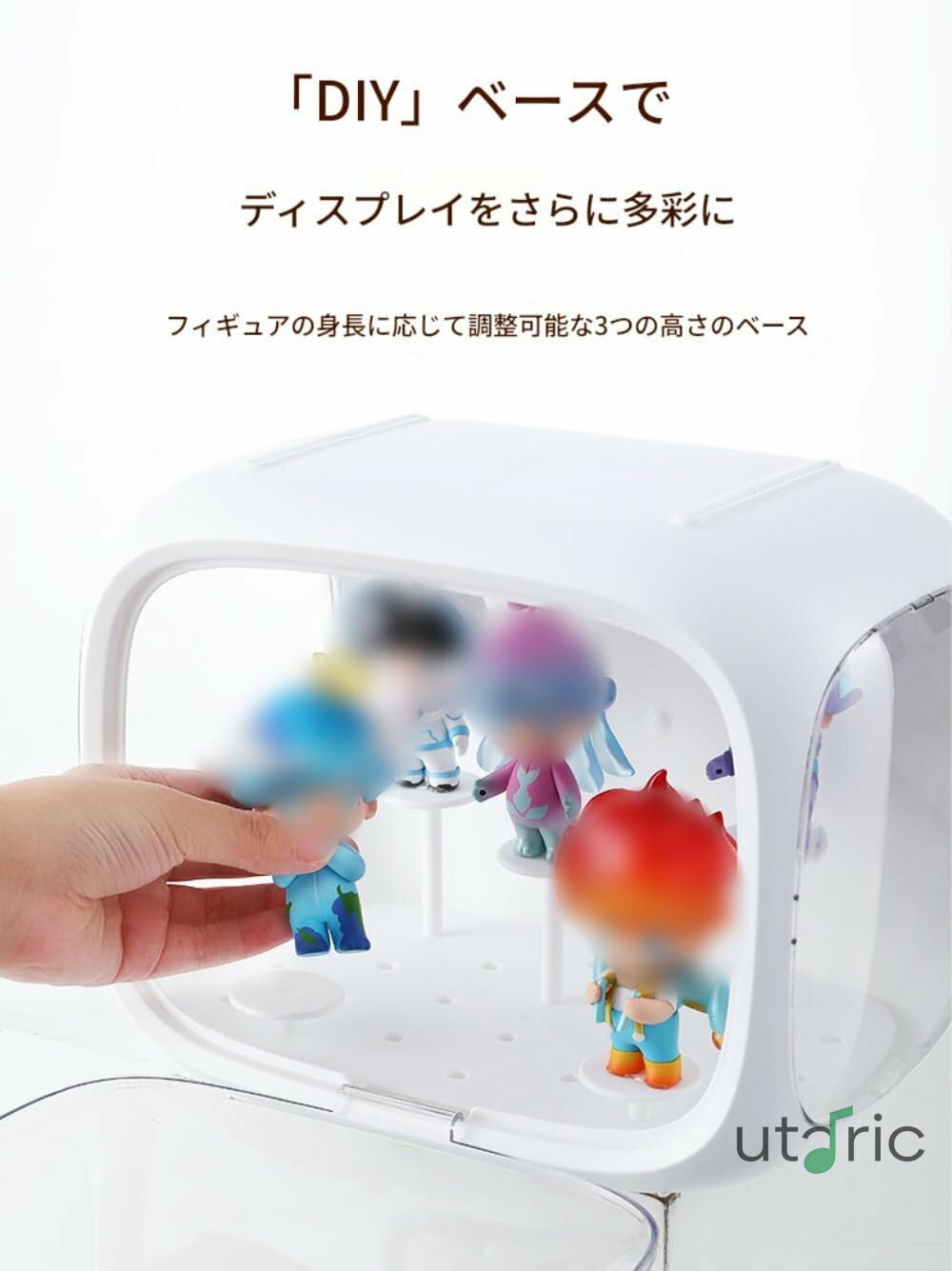 コレクションケース フィギュアケース アクリル ショーケース ディスプレイケース アクリルケース 展示・ ディスプレイボックス 人形ケース 収納ボックス 卓上 透明 防塵 展示ボックス (1個パック)