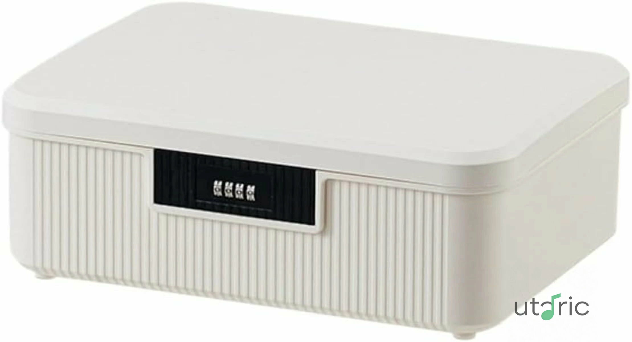 貸金庫 防災用品 鍵付き個人用収納ボックス 家庭用貴重品私文書用 自動車用有線ボックス (16L ホワイト)