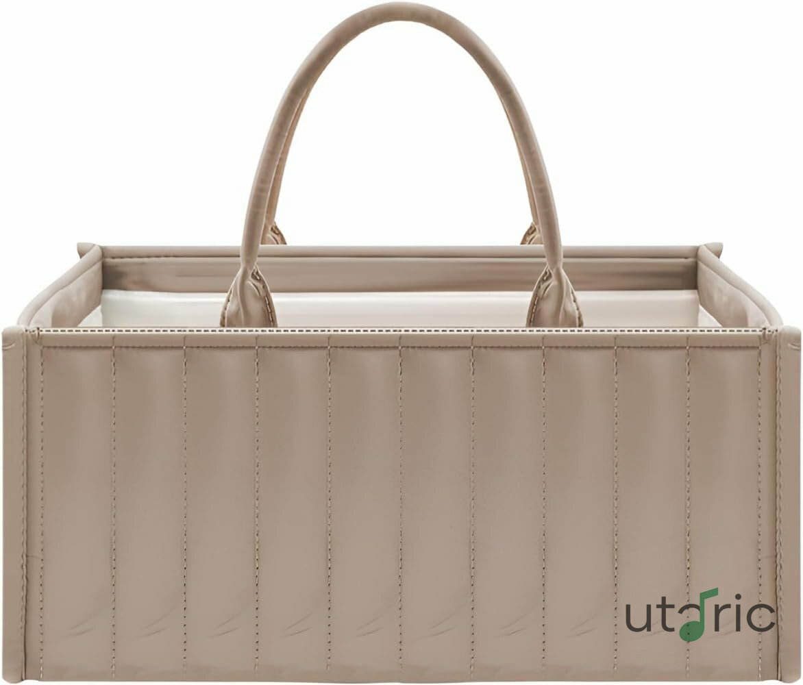 【おむつストッカー オムツ収納 オムツ収納ケース】折りたたみ式マルチバッグ 車載/旅行/出産準備対応 ベビー用品&母子共用 おむつ/おもちゃ/小物3WAY収納 軽量コンパクト設計 抗菌仕様 ママバッグ兼用 収納ボックス機能 室内外両用 洗える衛生ケース (A) [並行輸入品]